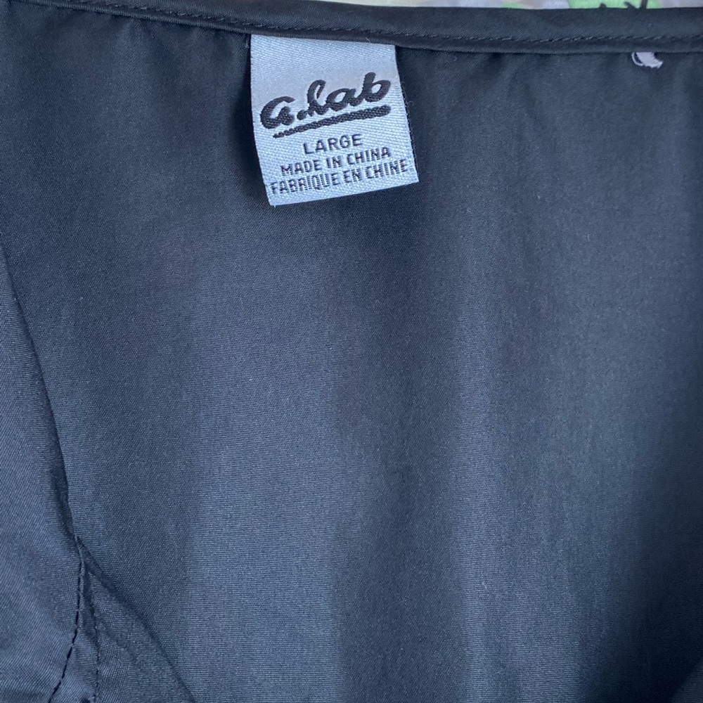 A. Lab Large Black Full Zip Up Windbreaker Jacket - Picture 3 of 5